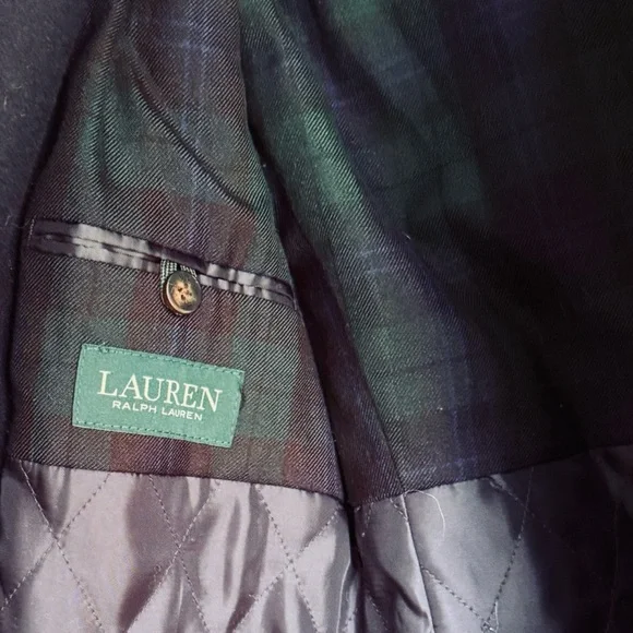 Ralph Lauren • Signature Wool Blend Twill Coat in Navy Blue - Picture 7 of 8